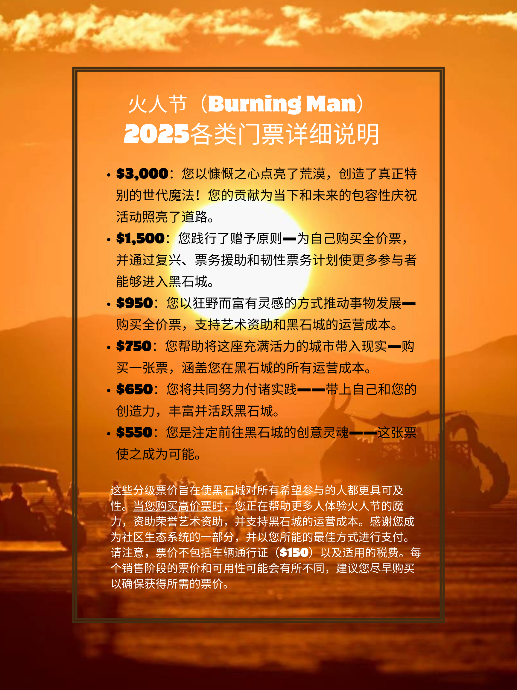 2025年火人节票价解读